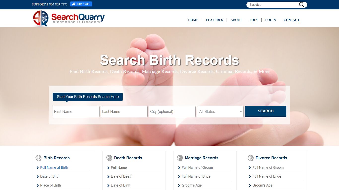 Birth Records Lookup - SearchQuarry.com